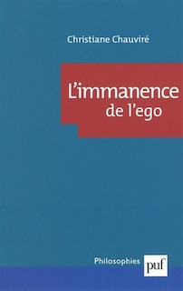 Front cover_L' immanence de l'ego