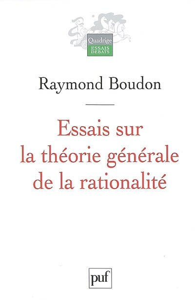 Front cover_Essais sur la théorie générale de la rationalité