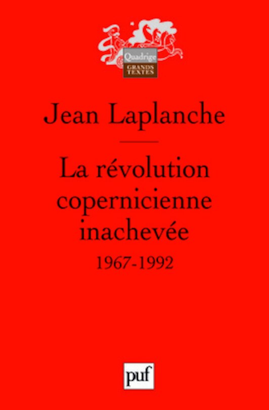 Front cover_La révolution copernicienne inachevée