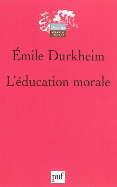 Front cover_L'éducation morale