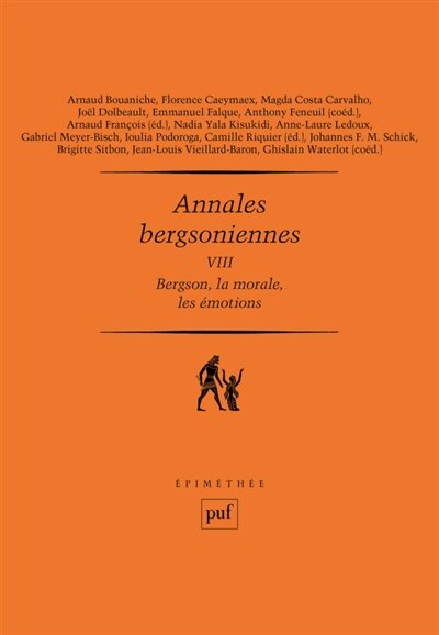 Front cover_Bergson, la morale, les émotions