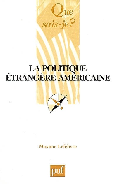 Front cover_La politique &eacute;trang&egrave;re am&eacute;ricaine