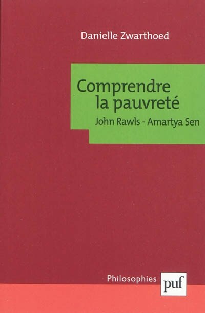 Couverture_Comprendre la pauvreté : John Rawls, Amartya Sen