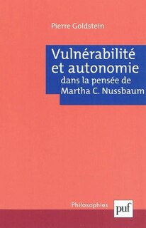 Front cover_Vulnérabilité et autonomie dans la pensée de Martha C. Nussbaum