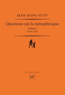 Front cover_Questions sur la métaphysique, Vol. 1. Livres I à III