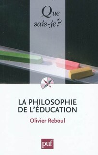 Front cover_La philosophie de l'éducation