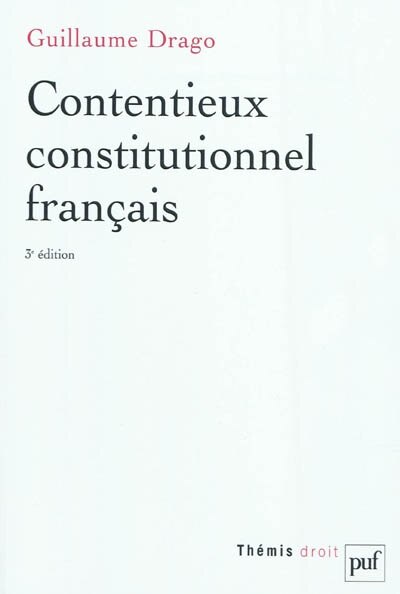 Front cover_Contentieux constitutionnel français