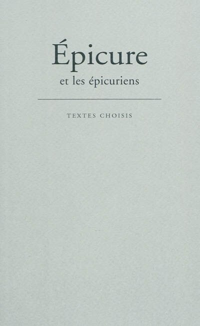 Front cover_Epicure et les épicuriens