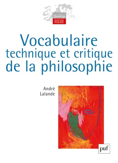 Front cover_Vocabulaire technique et critique de la philosophie