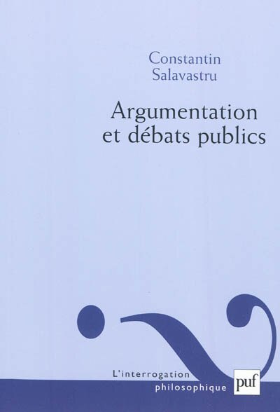 Front cover_Argumentation et débats publics