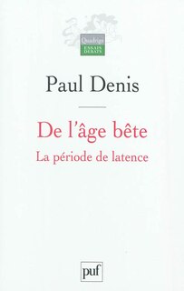 Front cover_De l'âge bête