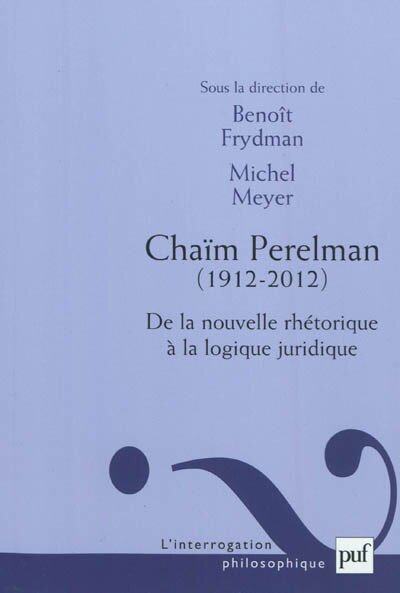 Couverture_Chaïm Perelman, 1912-2012