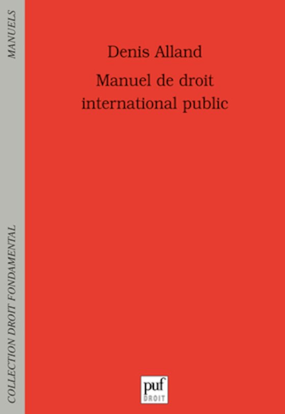 Front cover_Manuel de droit international public