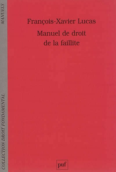 Couverture_Manuel de droit de la faillite