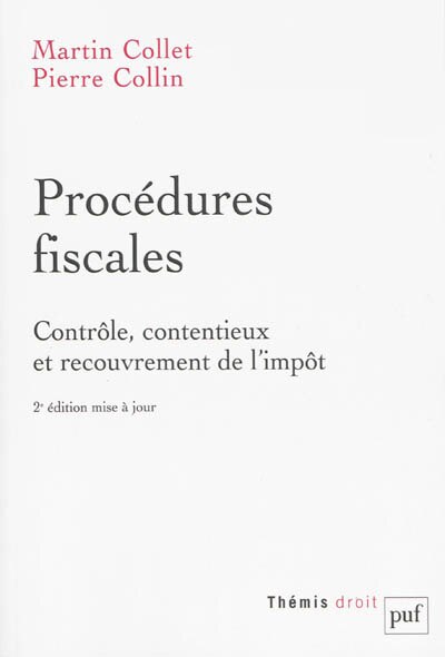 Front cover_Procédures fiscales