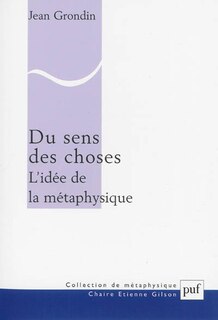 Front cover_Du sens des choses