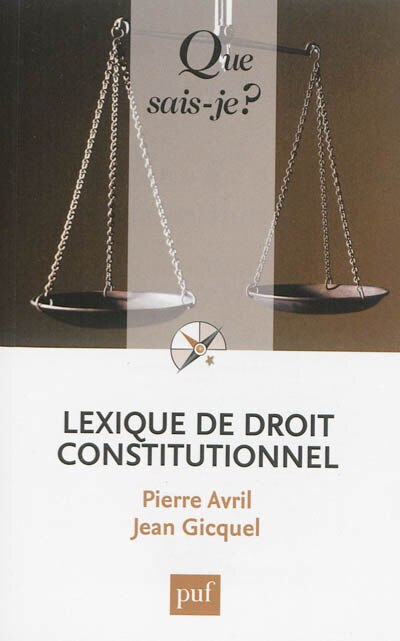 Front cover_Lexique de droit constitutionnel