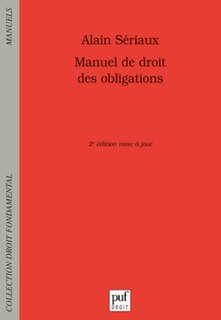 Front cover_Manuel de droit des obligations