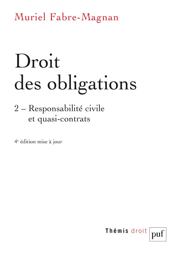 Couverture_Responsabilité civile et quasi-contrats