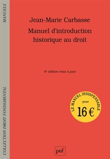 Couverture_Manuel d'introduction historique au droit
