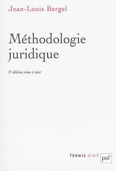 Front cover_Méthodologie juridique