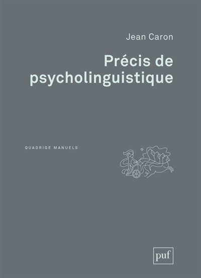 Front cover_Pr&eacute;cis de psycholinguistique