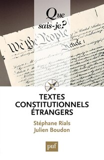 Front cover_Textes constitutionnels étrangers
