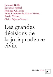 Couverture_Les grandes décisions de la jurisprudence civile