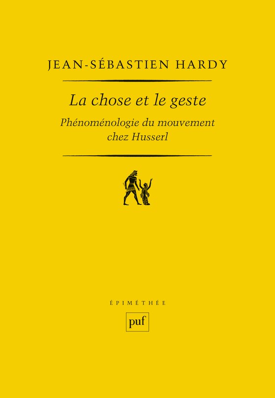 Front cover_La chose et le geste