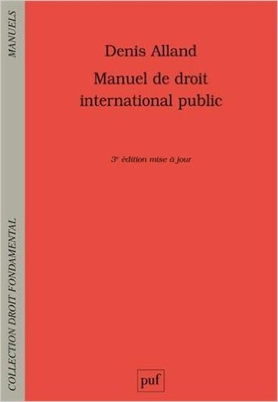 Front cover_Manuel de droit international public