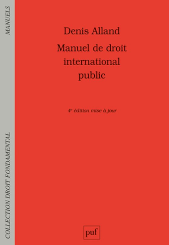 Front cover_Manuel de droit international public