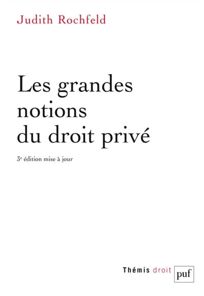 Front cover_Les grandes notions du droit privé