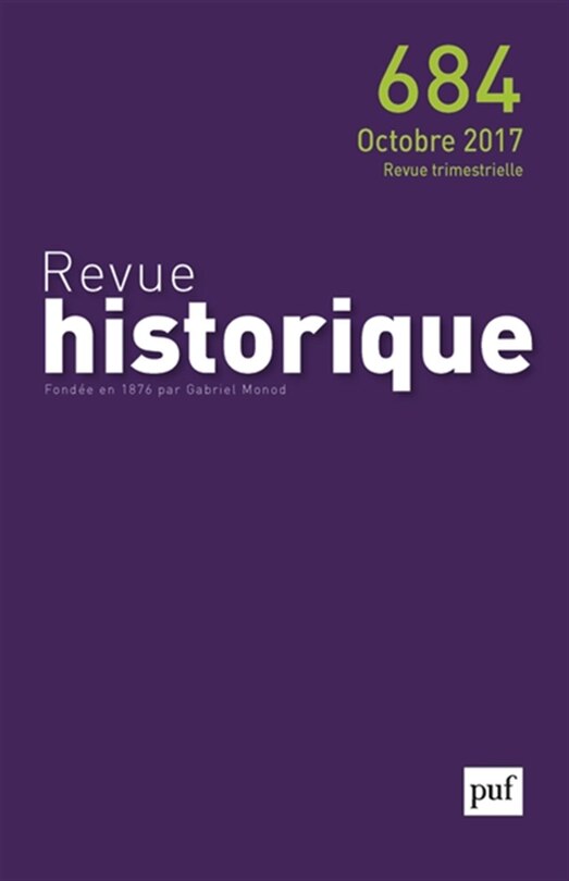 Front cover_Revue historique, n°684