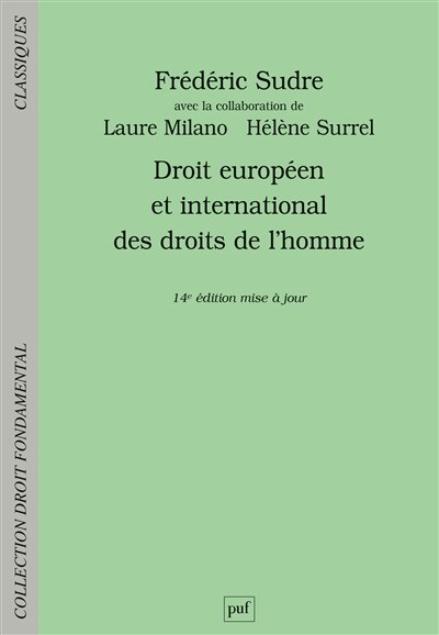 Front cover_Droit européen et international des droits de l'homme