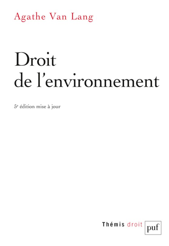 Couverture_Droit de l'environnement