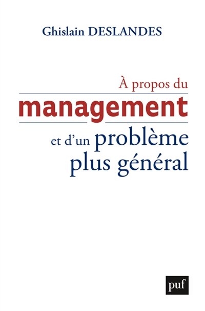 Front cover_A propos du management et d'un problème plus général
