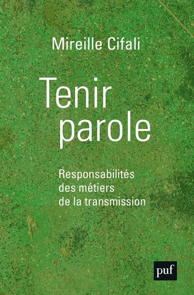 Front cover_Tenir parole