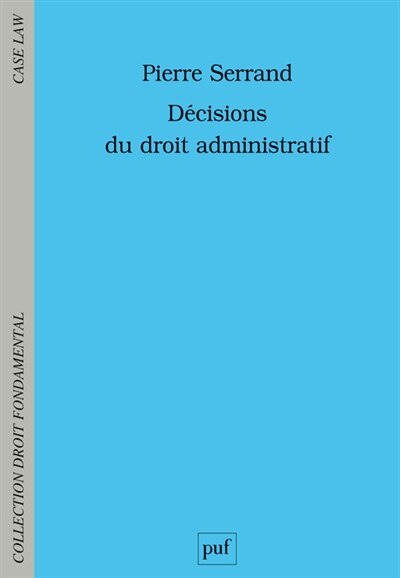 Front cover_D&eacute;cisions du droit administratif