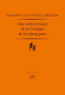 Front cover_Une métacritique de la Critique de la raison pure
