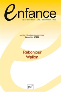 Front cover_Enfance, n°3 (2022). Rebonjour Wallon