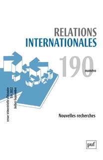 Front cover_Relations internationales, n°190. Nouvelles recherches