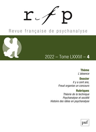 Front cover_Revue française de psychanalyse, n°4 (2022). L'absence