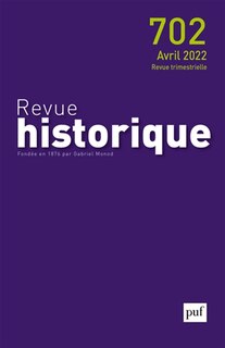 Front cover_Revue historique, n°702