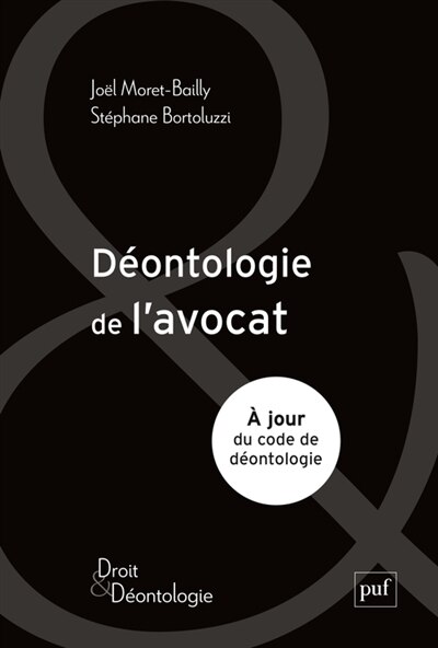Couverture_Déontologie de l'avocat