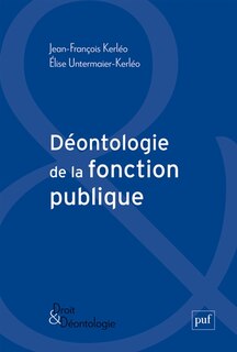Front cover_Déontologie de la fonction publique