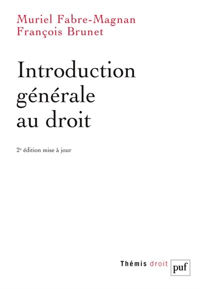 Front cover_Introduction générale au droit