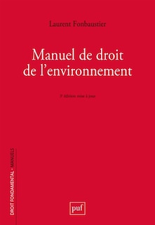 Couverture_Manuel de droit de l'environnement