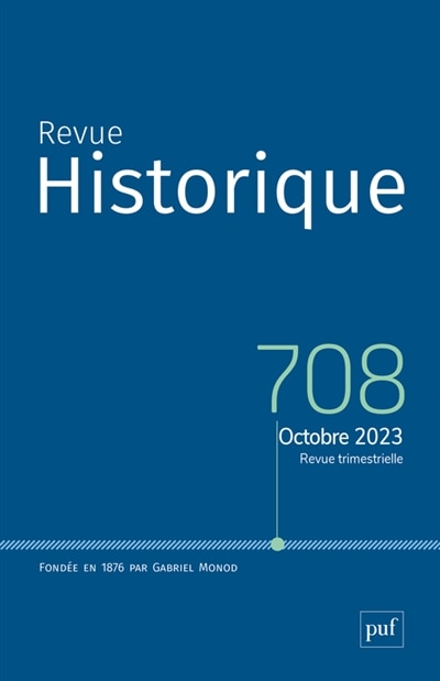 Couverture_Revue historique, n&deg;708