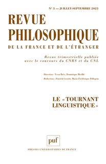 Couverture_Revue philosophique, n°3 (2023). Le tournant linguistique