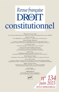 Front cover_Revue française de droit constitutionnel, n°134